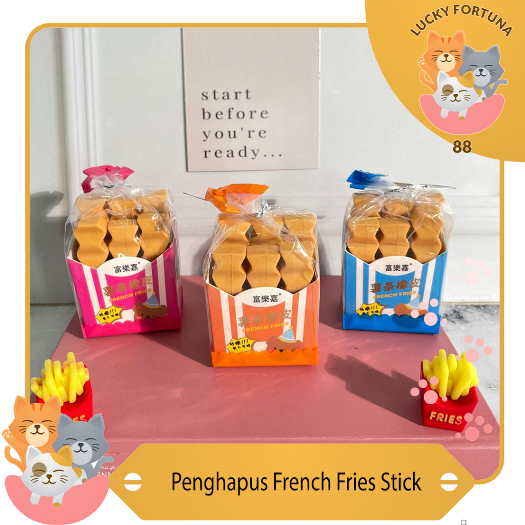 

Penghapus French Fries Penghapus pensil Bentuk French Fries Penghapus