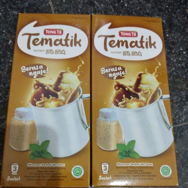 

Tong Tji Tematik instant teh tarik isi 3 sachet