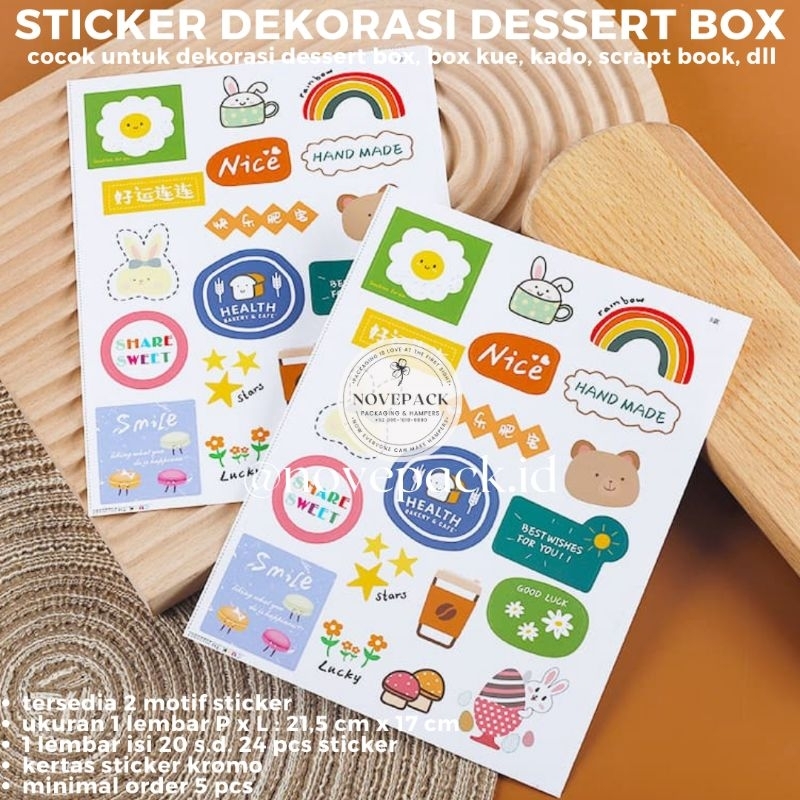 

STICKER DEKORASI DESSERT BOX