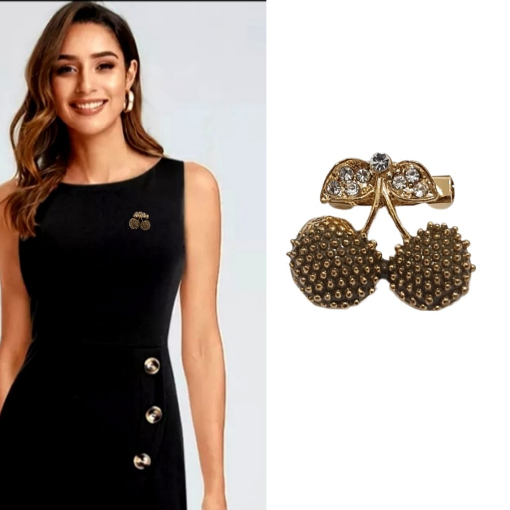 Bros Blazer Bros Karakter Bentuk Buah Cherry Fruit Warna Coffee Brown Bros Hijab Lucu