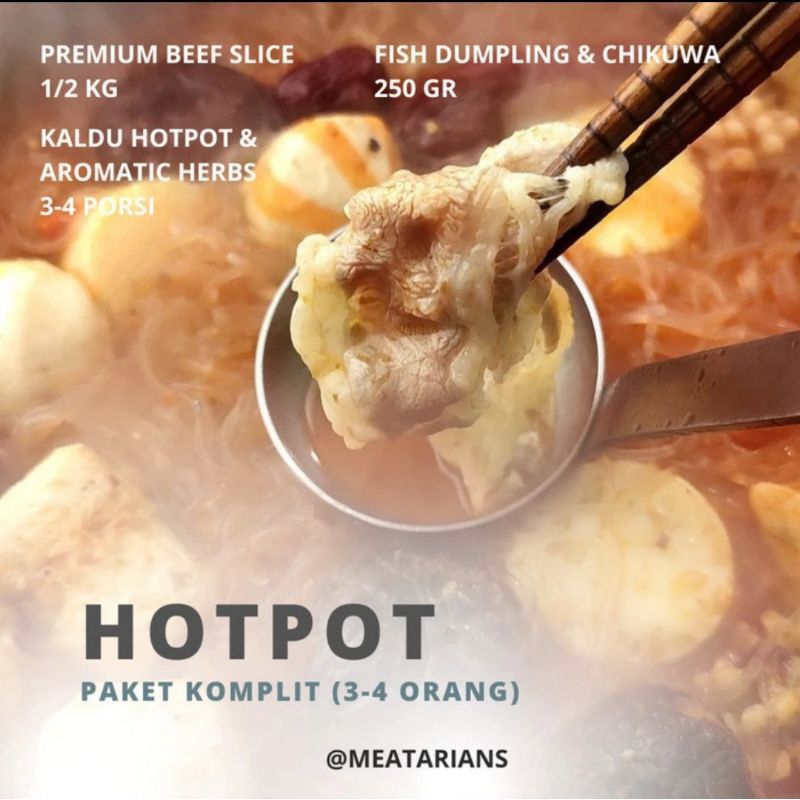 

Premium Hotpot (Sichuan/Kolagen) Shabu-shabu + Irisan Daging