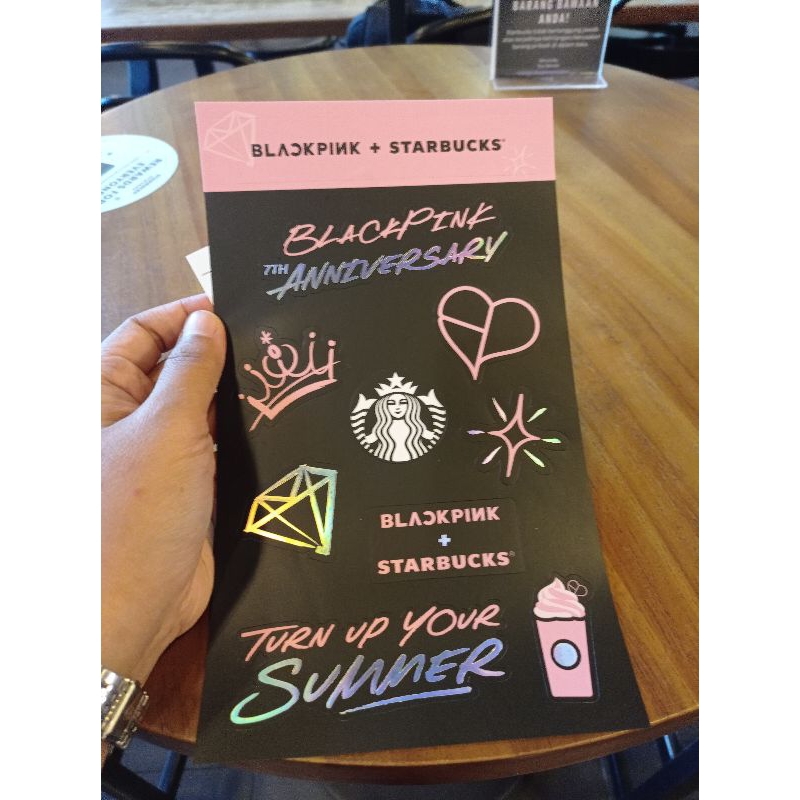 Starbucks Blackpink Starbucks stiker anniversary blackpink blink anniversary