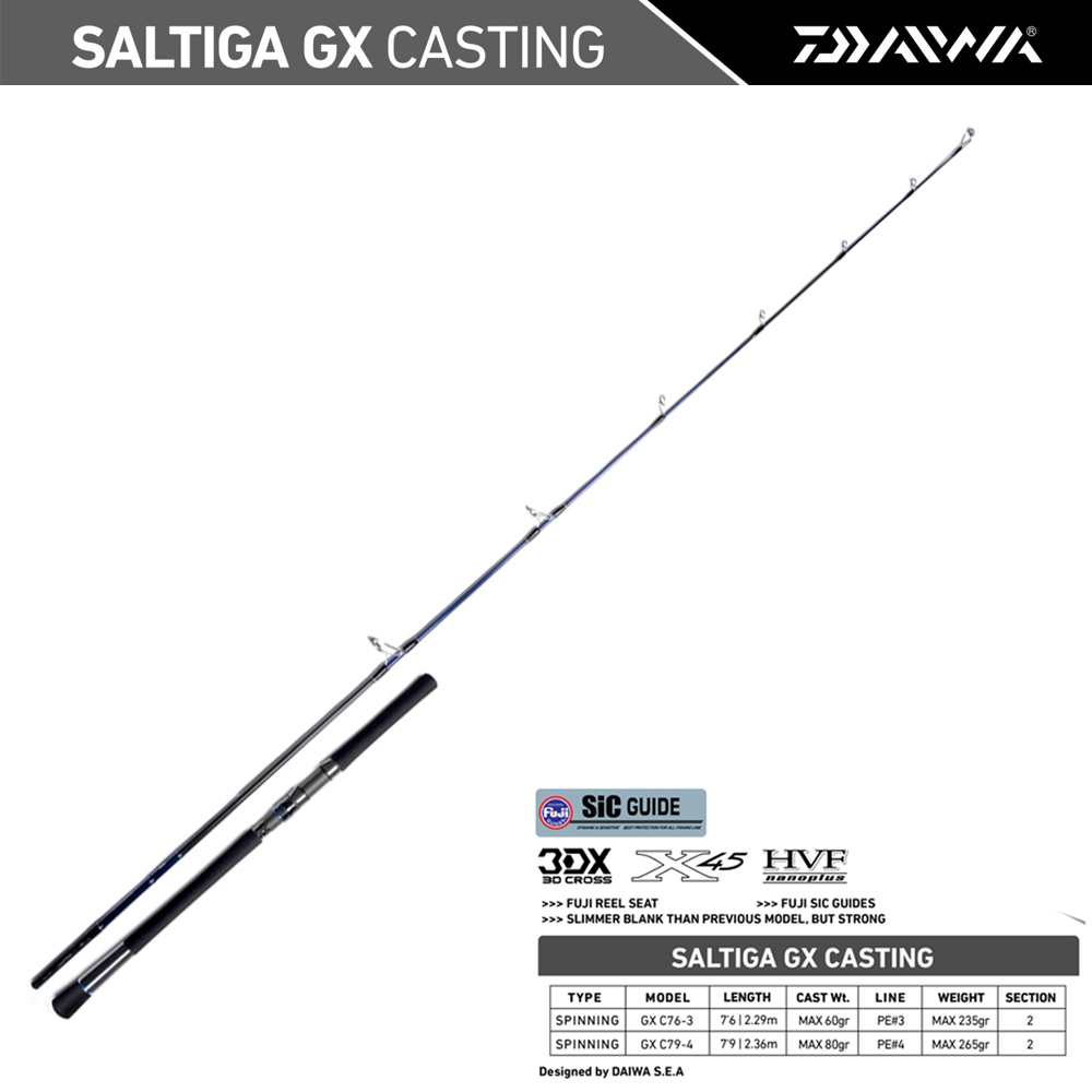Joran Popping DAIWA SALTIGA GX 2023 | Light Popping | Casting