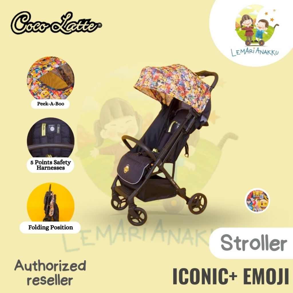 Stroller Kereta Dorong Bayi Cocolatte Iconic+ Emoji Cabin Size