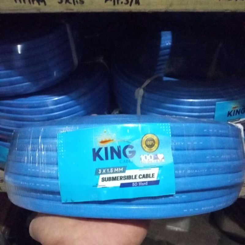 Kabel submersible isi 3 warna biru ukuran 3x1.5 Eceran