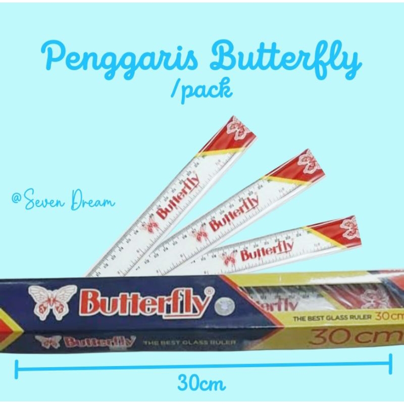 

Penggaris Butterfly 30cm 1 Pack isi 12