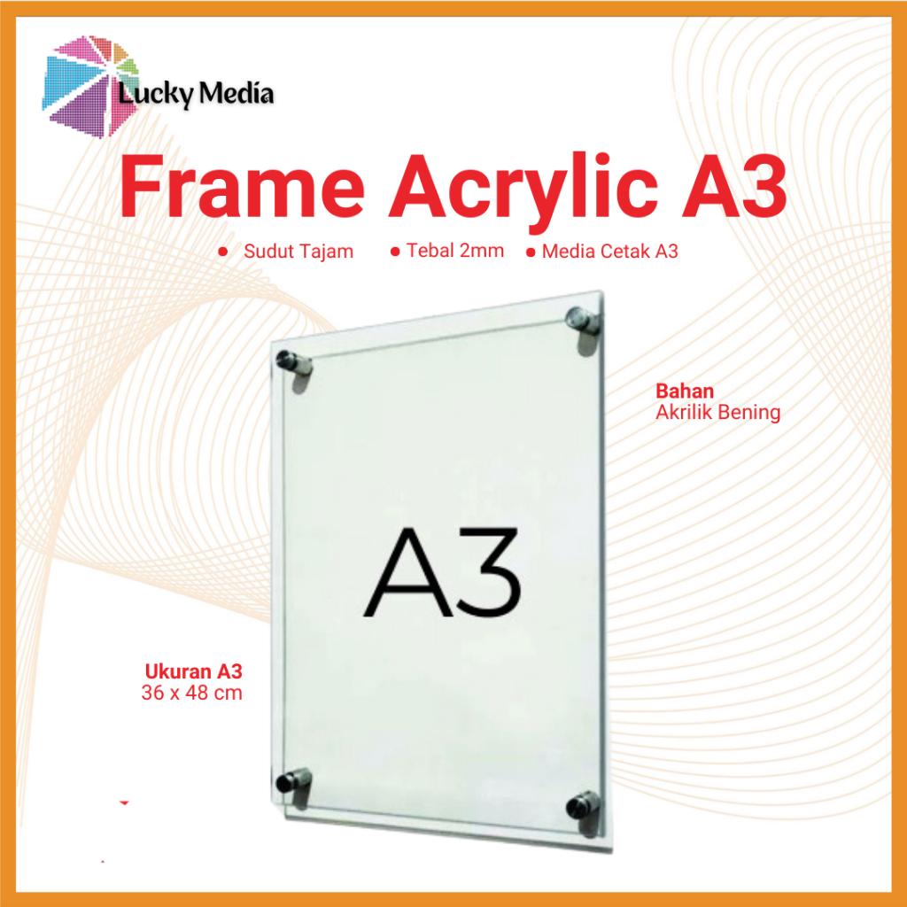 

Frame Akrilik A3 Display Poster - Ukuran A3 Acrylic Frame Menu Bingkai Foto Dinding Berkualitas