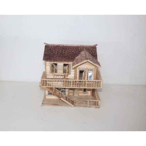 Miniatur Rumah Stik Kayu