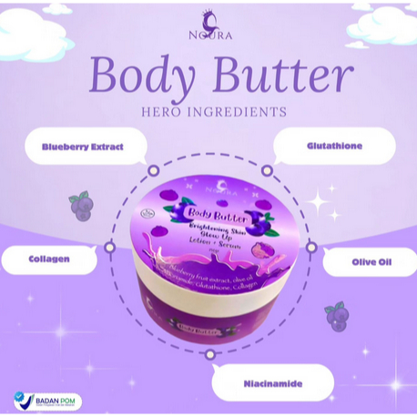 NOURA BODY BUTTER/BODY BUTTER NOURA/GLOW UP/PEMUTIH AMPUH/BODY CREAM/BODY LOTION