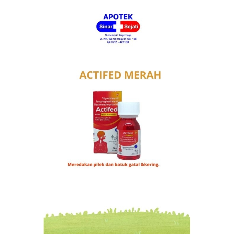 Actifed Plus Cough Supressant Sirup 60 ml (Merah)