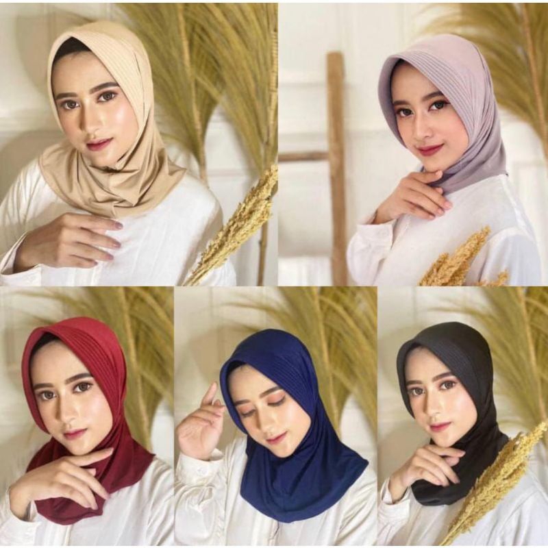 JILBAB SPORT MURAH BAHAN JERSEY/HIJAB POLOS/HIJAB INSTAN SPANDEK