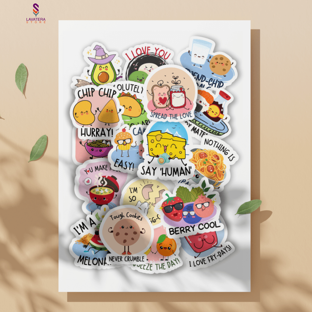 

Stiker Pack Food Quotes - Vynil Waterproof Anti Air | Stiker Aesthetic Tumblr HP Laptop Koper Helm Motif