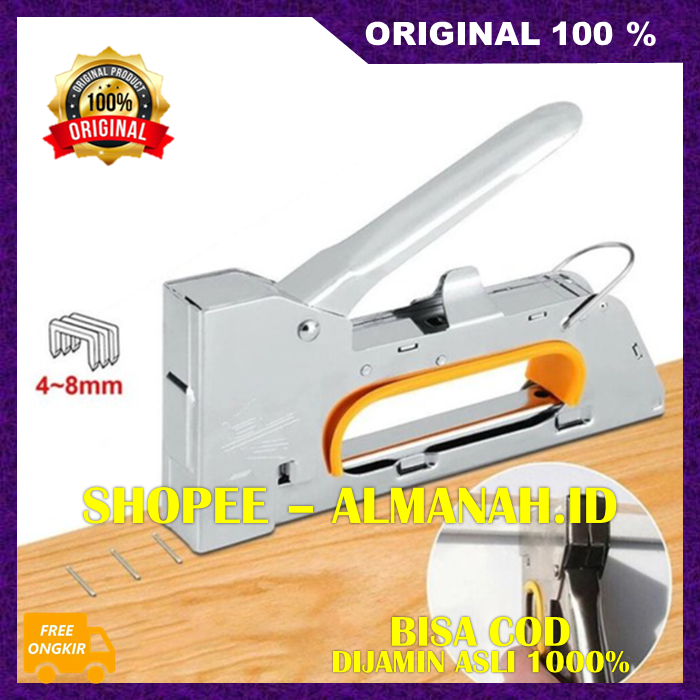 [BISA COD] Staples Tembak Baja Staples Tembak Kayu Jok Motor ASLI