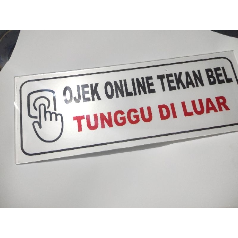 

Akrilik / Stiker Ojek Online Tekan Bel Tunggu Di Luar