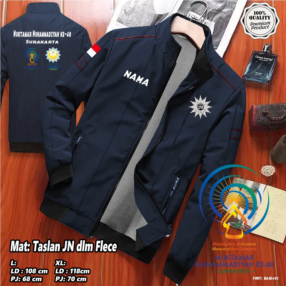 Jaket Muktamar Muhammadiyah | Jaket Peserta Muhtamar Muhammadiyah 48 | Free custom nama