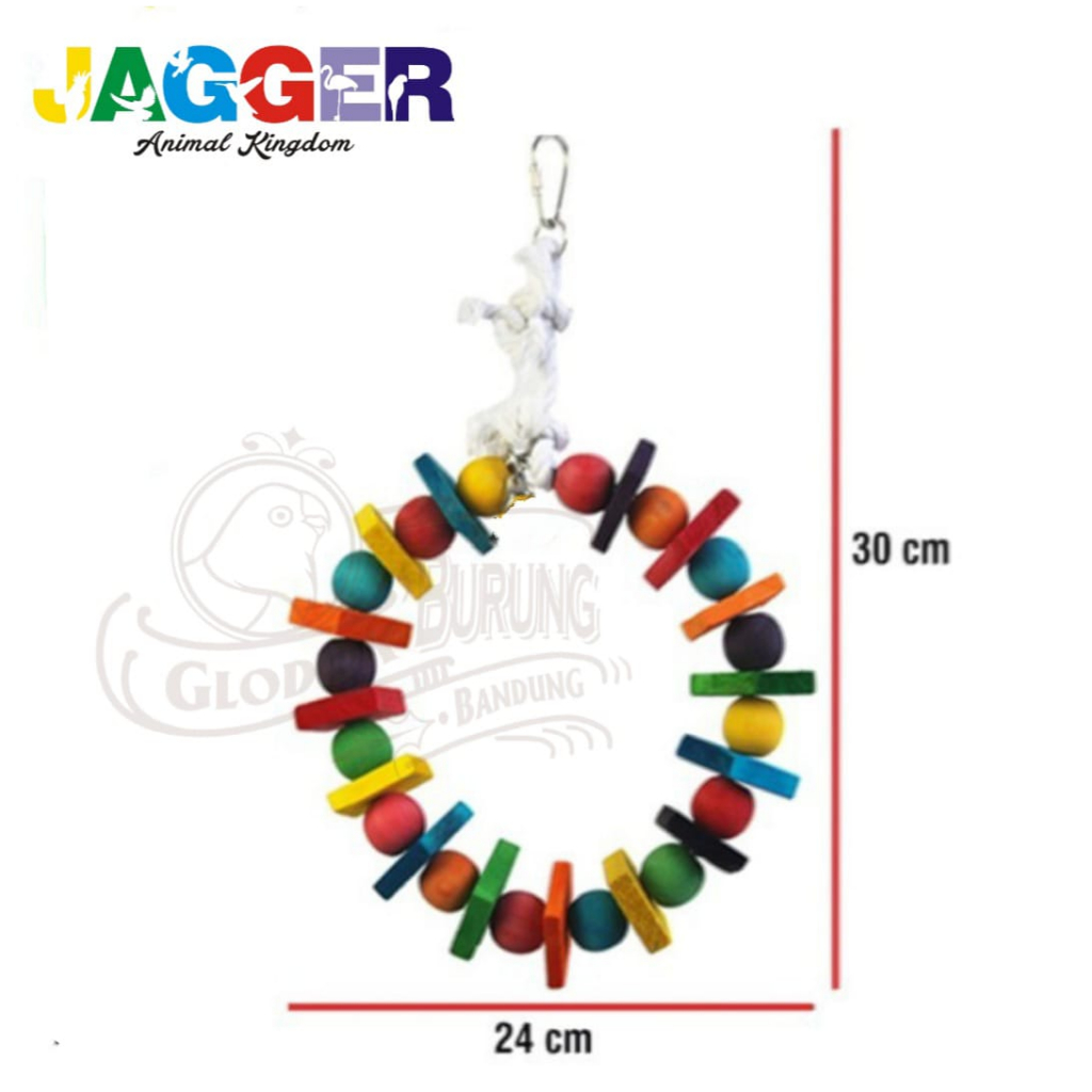 MAINAN BURUNG AYUNAN VINUS BULAT GIGITAN PARROT LOVEBIRD FALK SUNCONURE JAGGER