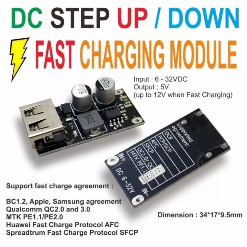 DC STEP UP STEP DOWN FAST CHARGING MODULE