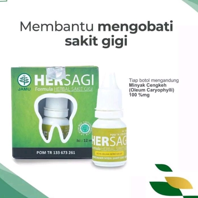 HERSAGI HERBAL SAKIT GIGI TETES Atasi sakit gigi berlubang