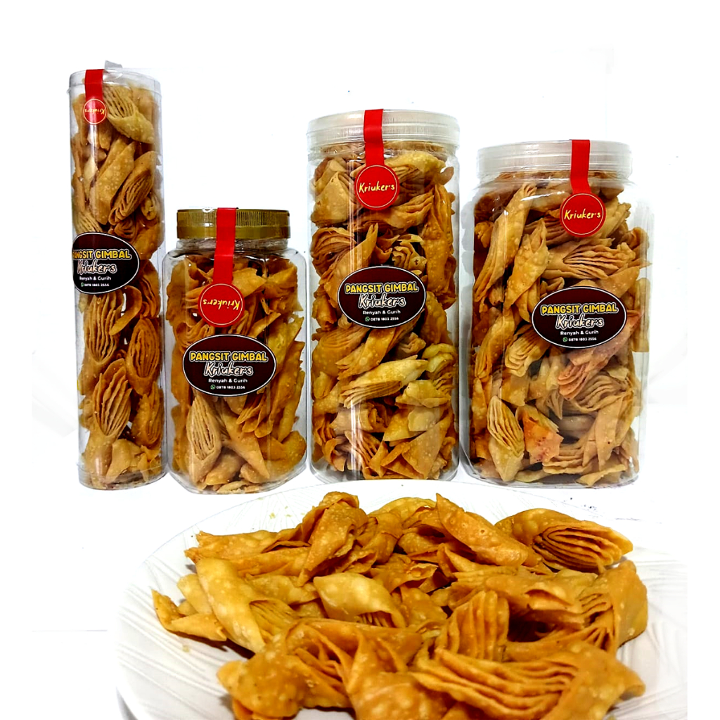 

PANGSIT GIMBAL KRIUKER'S Makanan ringan yang Gurih Renyah dengan kemasan plastik toples yang praktis bisa dibawa kemana mana Bebas gula Bebas Susu sangat cocok untuk dijadikan bahan Camilan diwaktu santai juga bisa buat dijadikan Oleh-oleh