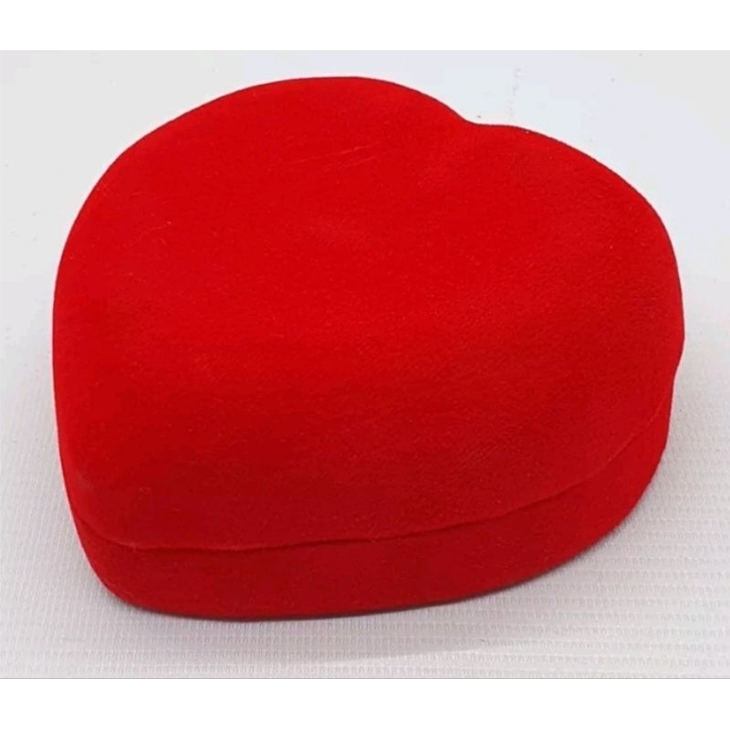 Kotak Perhiasan Set Bentuk Hati - Kotak Perhiasan Beludru Love - Jewelry Box - Tempat Perhiasan