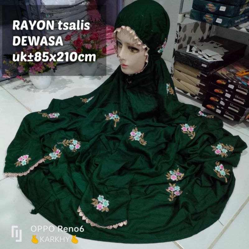 Mukena terusan dewasa rayon bordir
