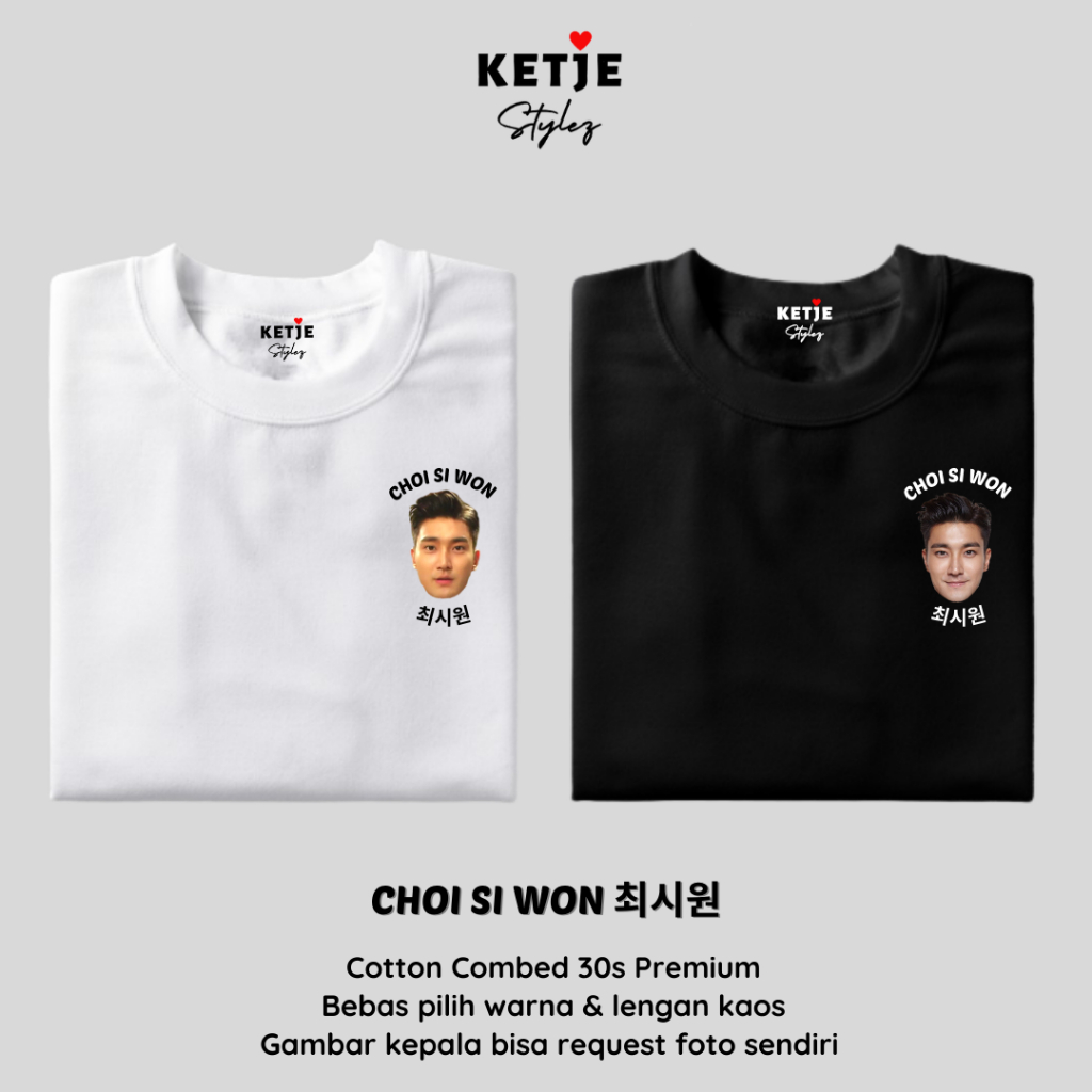 Kaos Baju Choi Si Won - Oppa Series / Kaos Baju Distro Pria Wanita T-shirt Premium Unisex Actor Akto
