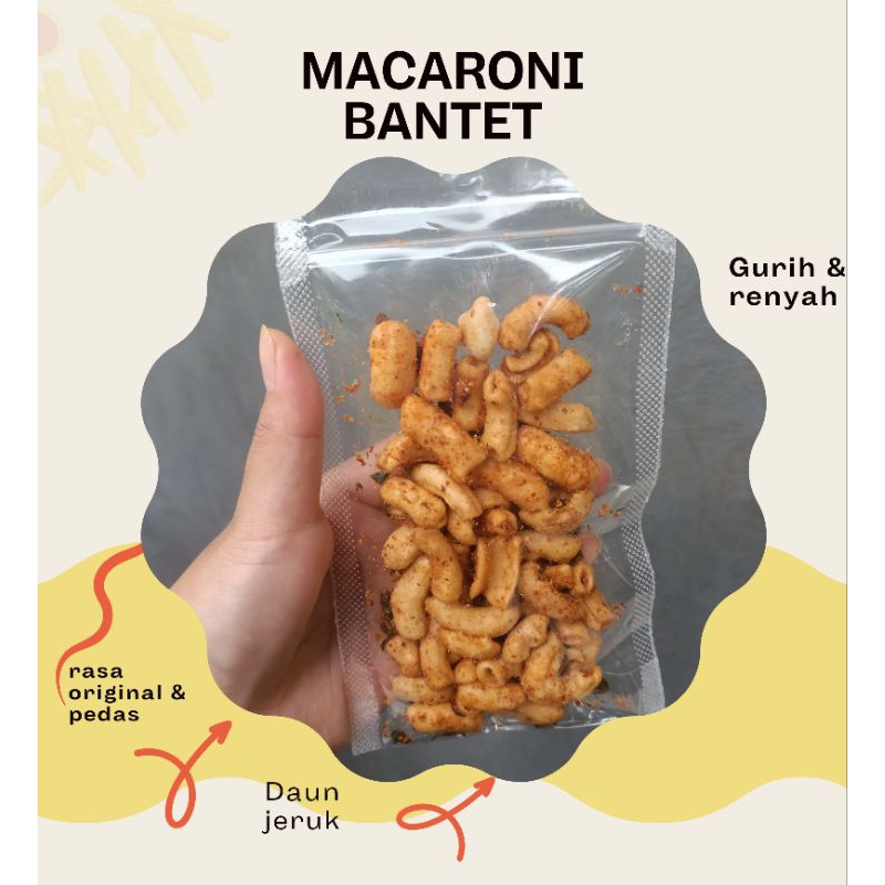 

MACARONI BANTET 35GR/CEMILAN/RENYAH/REMPAH DAUN JERUK