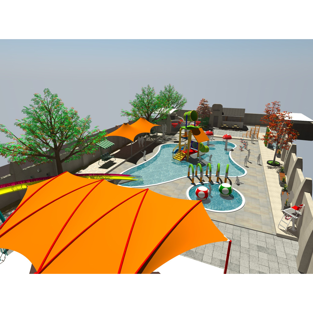 jasa desain 3d siteplan kolam renang harga perview chat dulu