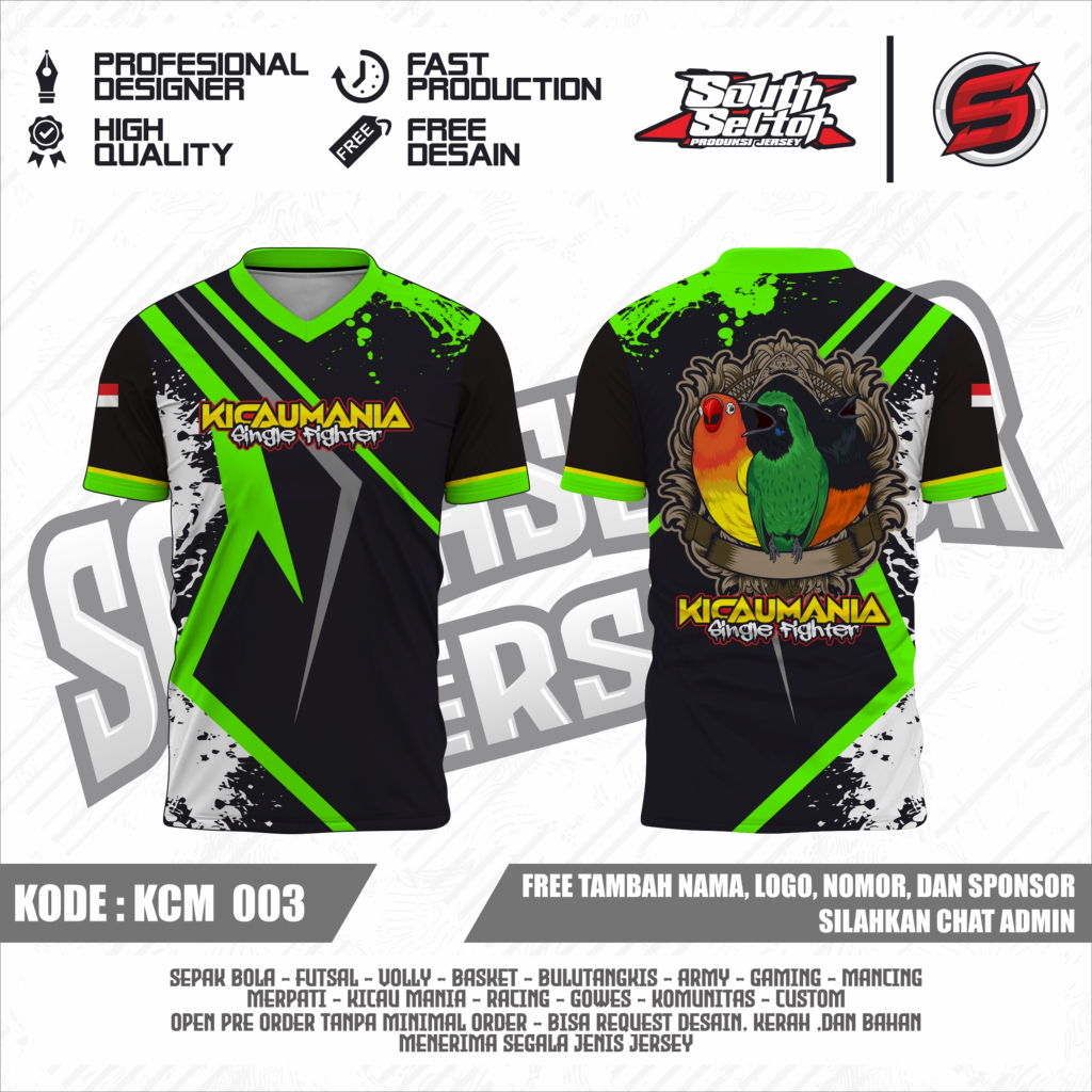 JERSEY KICAU MANIA JERSEY BURUNG FULL PRINTING - KCM003
