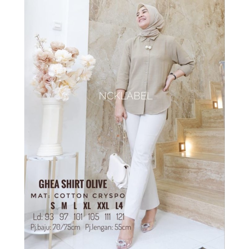GHEA SHIRT ORI NCK LABEL SIZE S-L4 PART 1 ATASAN WANITA FORMAL