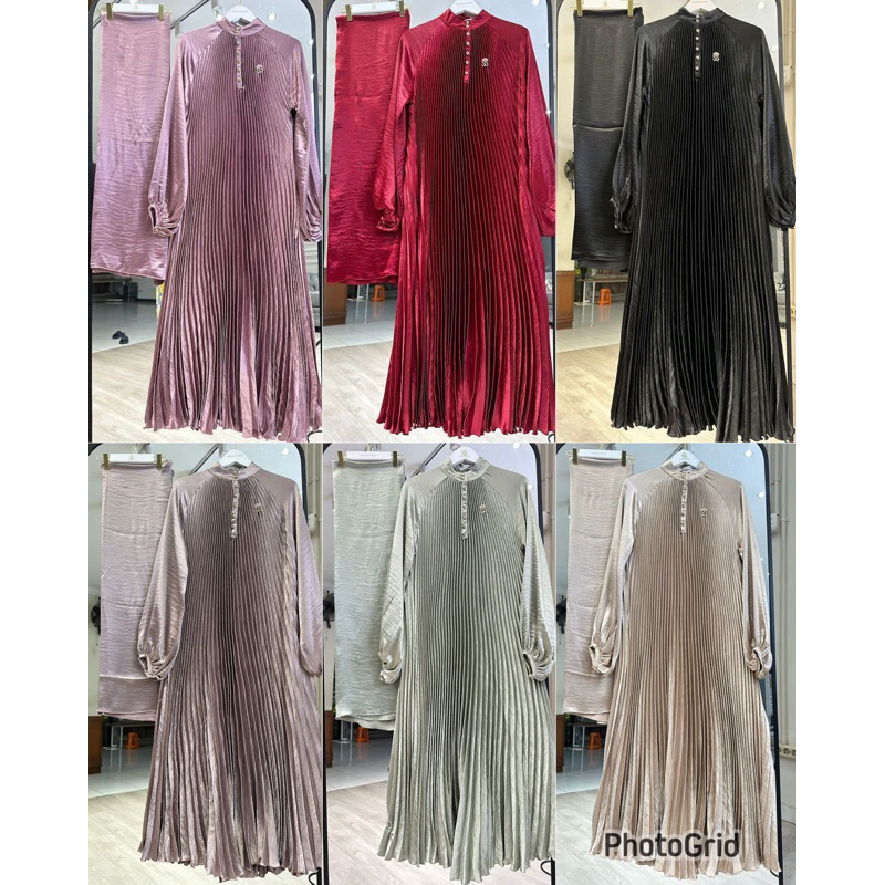 GAMIS PRISKET MEWAH SET HIJAB BY SHELLASAUKIA ORI