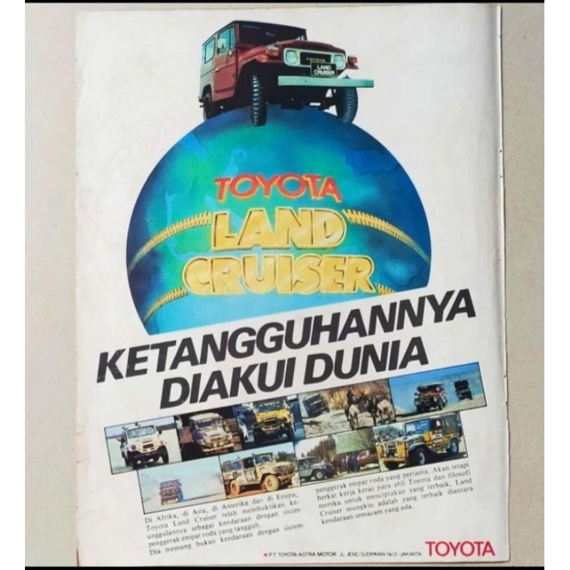 Iklan jadul Mobil Toyota Land Cruiser - original dari majalah thn 1981