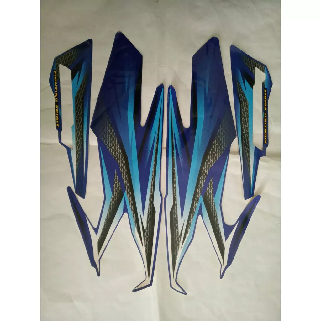 stiker striping yamaha rx king 2005 biru lis body original