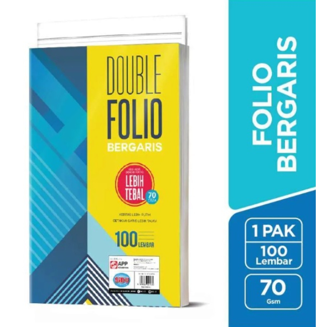 

Kertas Double Folio Bergaris Sidu (20 pcs / lembar)