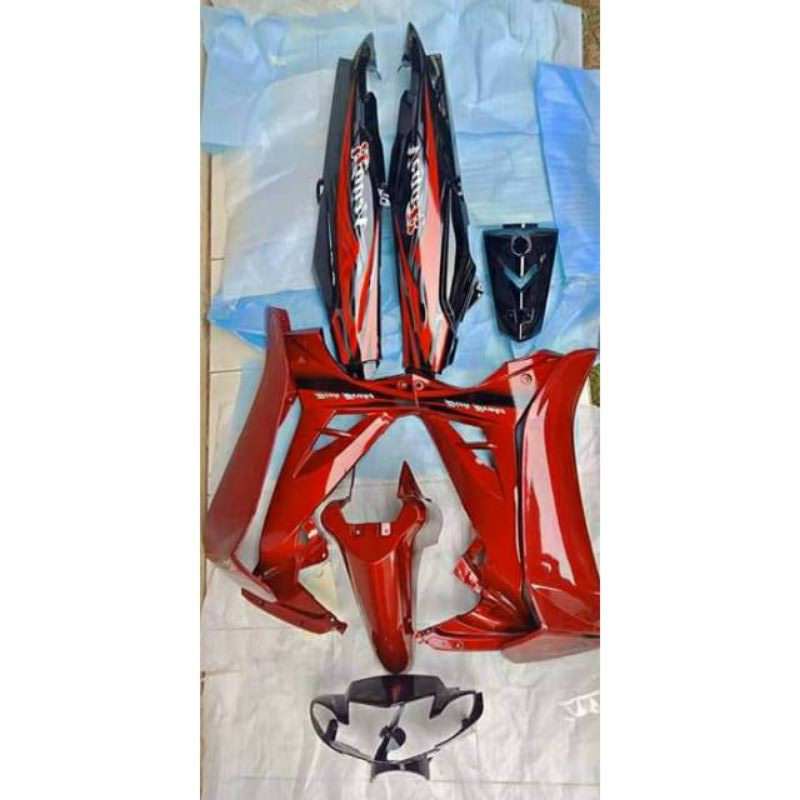 cover bodi set vega r new full set halus motor yamaha vega r new merah marun hitam