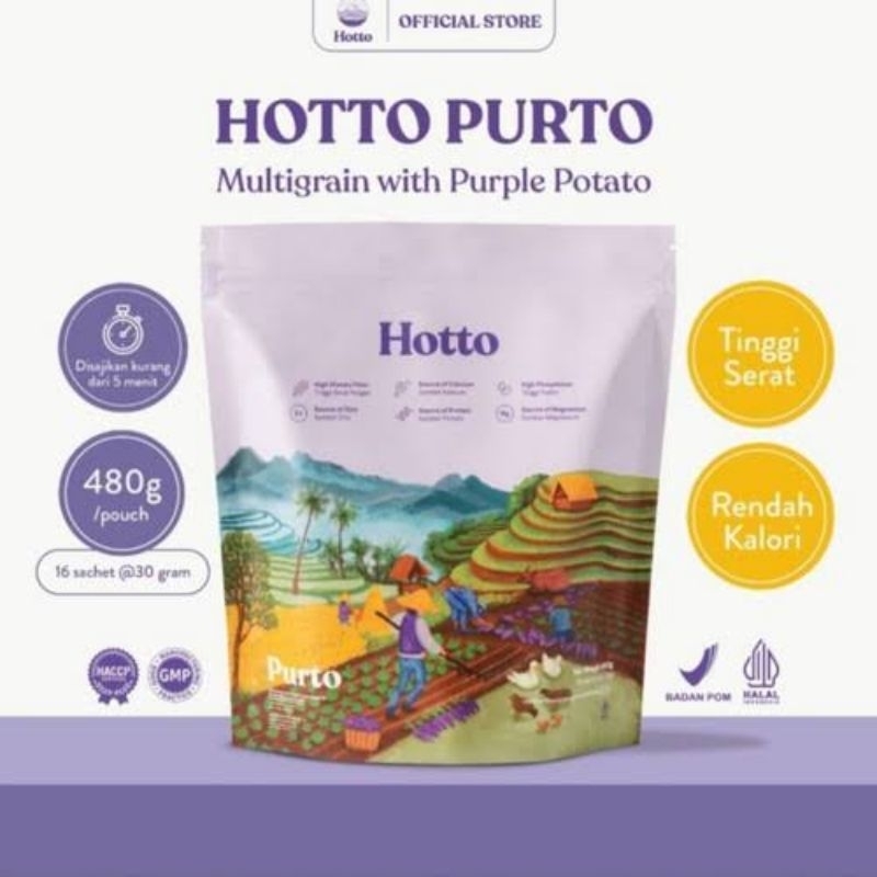 

PROMO! Hotto Purto Pouch Sachet Multigrain With Purple Potato Original Ready Makassar