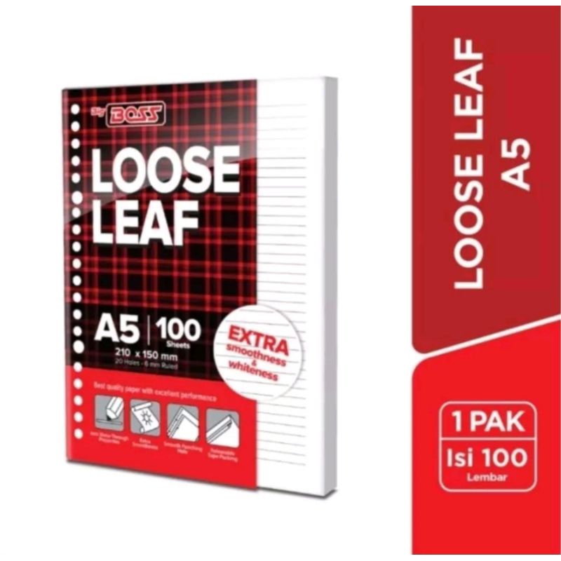 

kertas loose leaf isi binder big boss bergaris