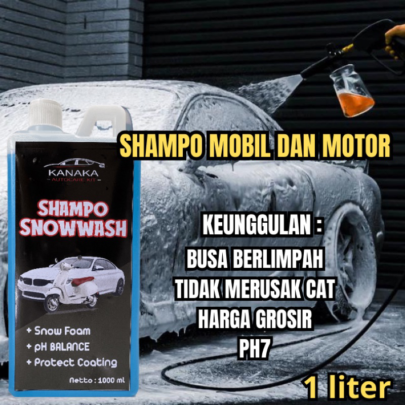 (COD) SHAMPO MOBIL 1 LITER/SHAMPO MOTOR/SHAMPO BUSA MELIMPAH/SHAMPO MOBIL DAN MOTOR/SHAMPO CUCI MOBI
