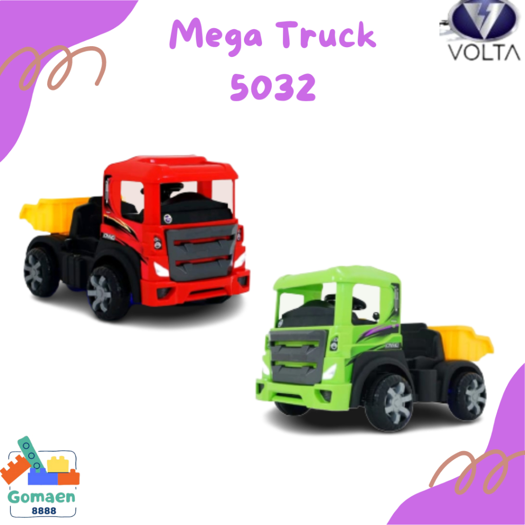 Mainan Anak Mobil Aki Truck Pasir - Mega Truck - VOLTA 5032 - Maenan