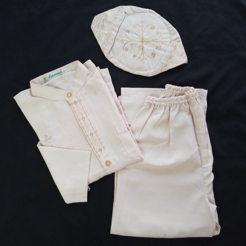 Preloved Setelan Koko Anak Kharisma dengan Kopyah EN 43