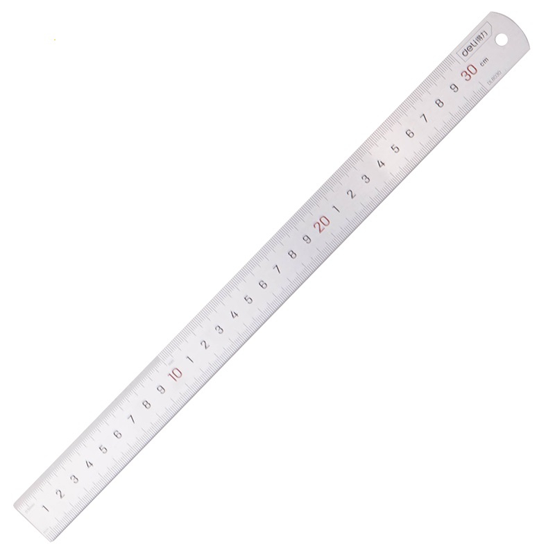 

PENGGARIS MISTAR BESI 30 CM SUPER TEBAL DELI 8030Y STAINLESS STEEL RULER ANTI KARAT