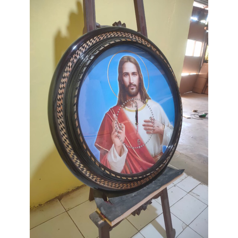 jam Yesus kanvas 75cm