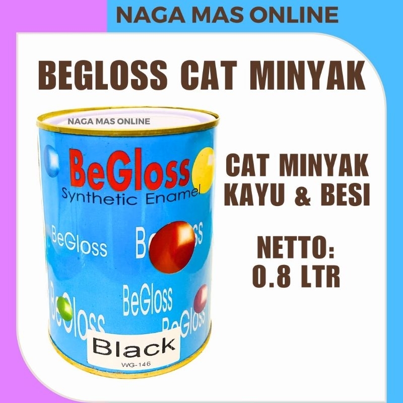 BEGLOSS CAT KAYU DAN BESI 0.8 LTR / CAT MINYAK PINTU PAGAR BESI DAN KAYU / CAT MINYAK SINTETIS UNTUK