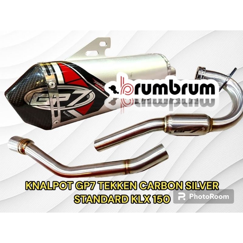 KNALPOT GP7 TEKKEN CARBON STANDART SILVER KLX150