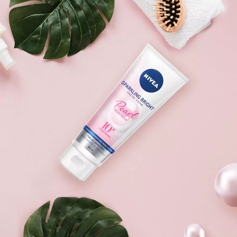 Nivea Sparkling Bright Facial Foam Pearl Micro-Serum | Pembersih Wajah