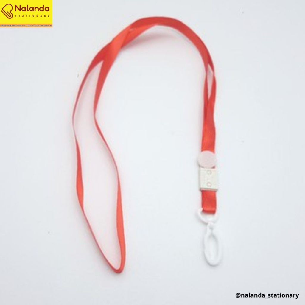 KALUNG GANTUNGAN NAME TAG TALI LANYARD SEMINAR ID NAMA TALI NAME TAG KAIT PLASTIK 1 CM WARNA - Tali 