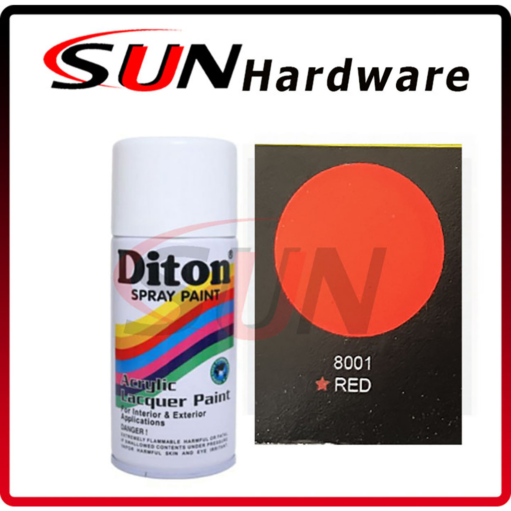 Pilox DITON 150 300 cc Fluorescent Red 8001 Pilok Pylox Cat Semprot Merah Stabilo