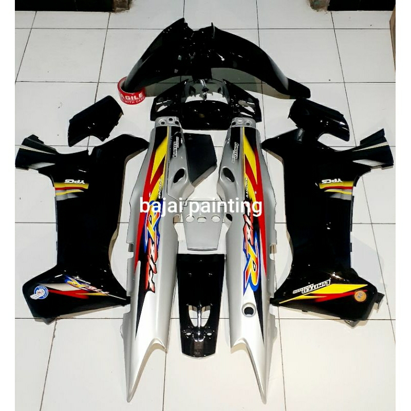 Cover body fullset fizr F1zr cover body fizr F1zr YAMAHA Limited Edition hitam silver
