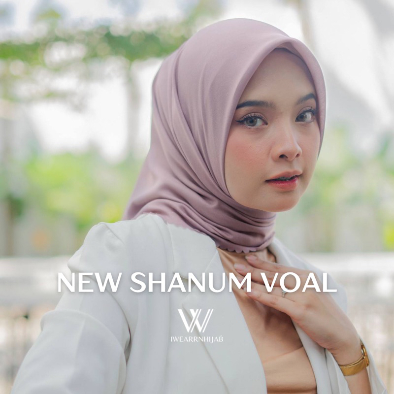 (IWEARRNHIJAB) Shanum Voal | Hijab Segiempat Paris Lasercut