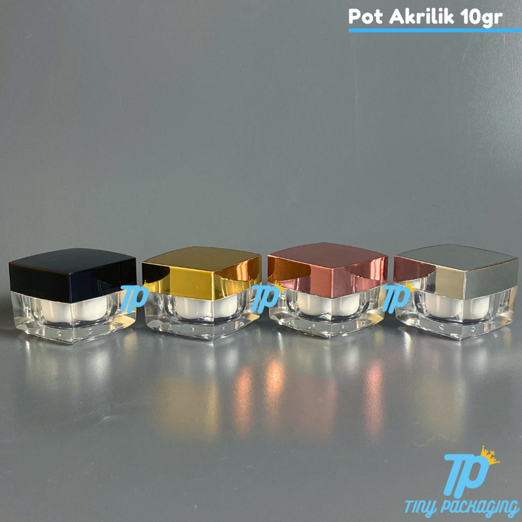 Pot Cream 10 gr | Pot Acrylic Square 10 gr | Pot 10 gr Akrilik